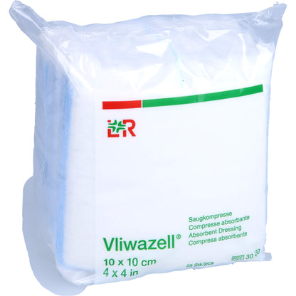 VLIWAZELL Saugkompressen unsteril 10x10 cm 25 St