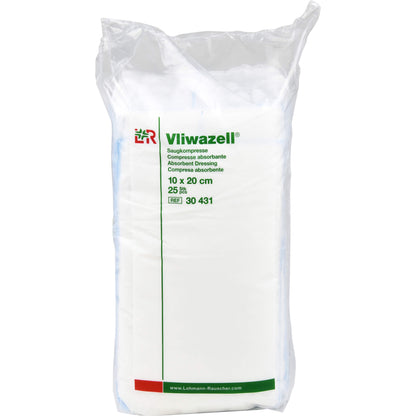 VLIWAZELL Saugkompressen unsteril 10x20 cm 25 St