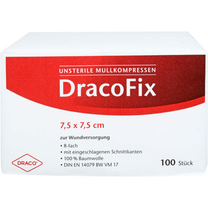 DRACOFIX OP-Kompressen 7,5x7,5 cm unsteril 8fach 100 St