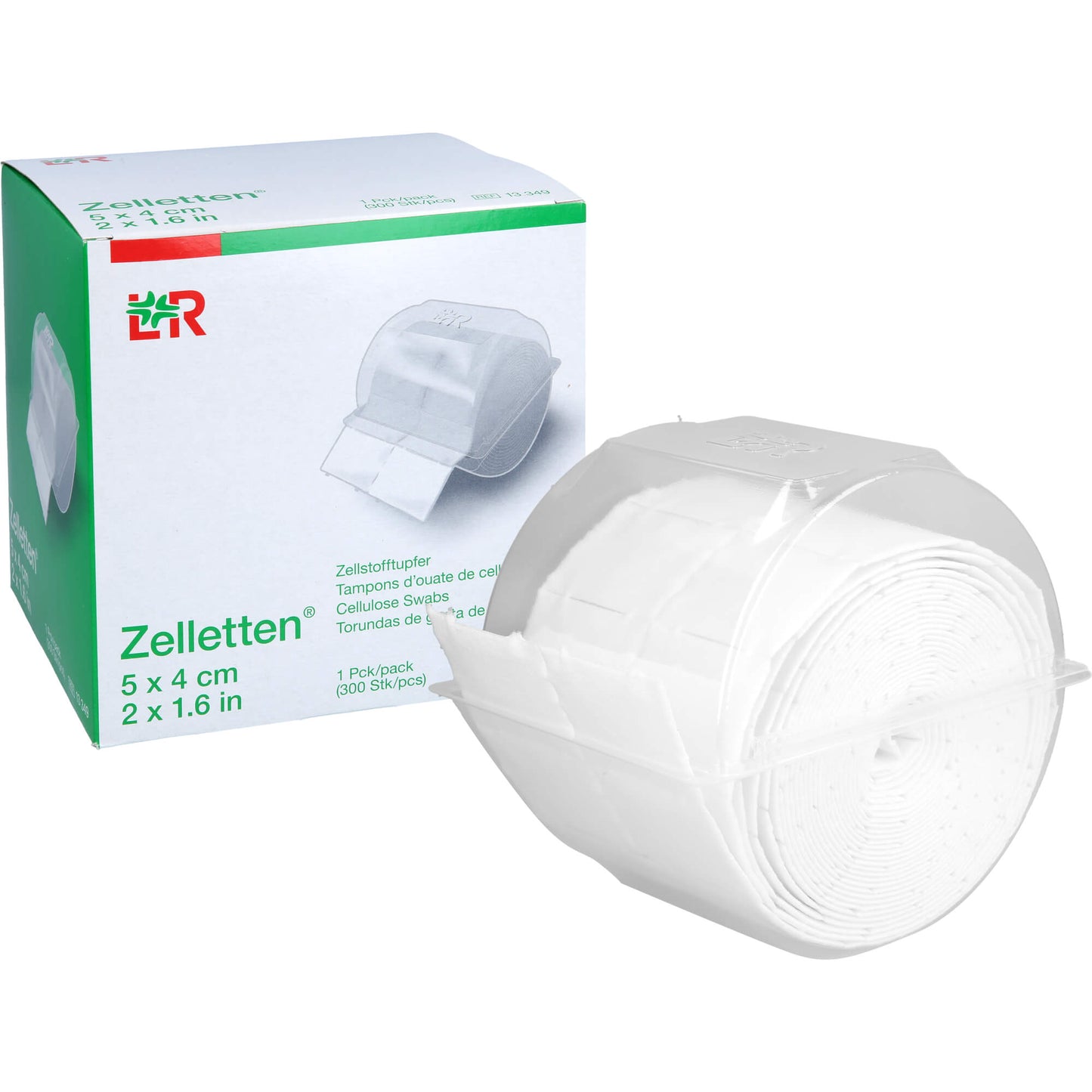ZELLETTEN Tupfer 4x5 cm unsteril Rolle 300 St