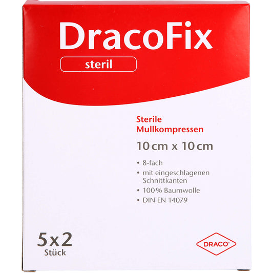 DRACOFIX PEEL Kompressen 10x10 cm steril 8fach 5X2 St