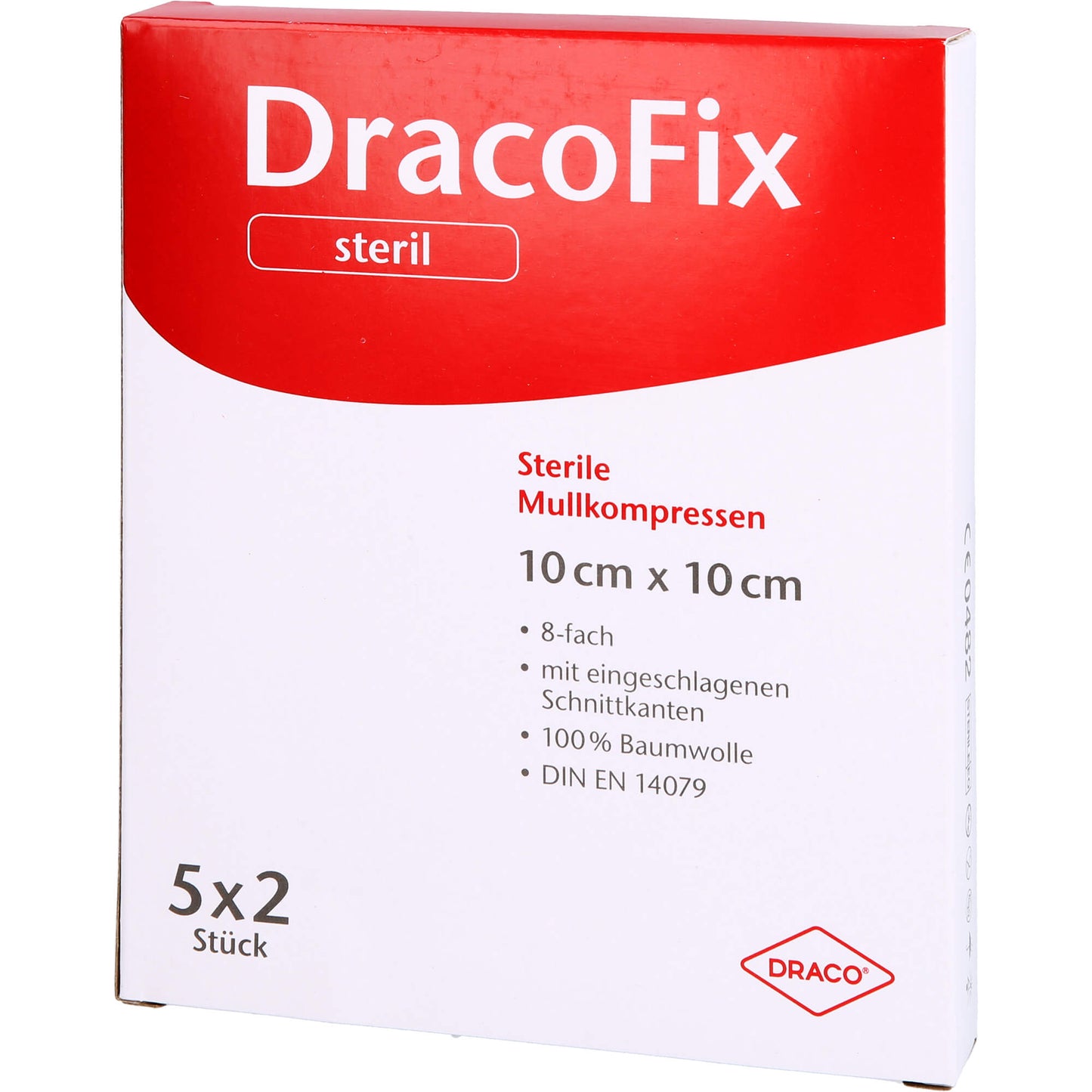 DRACOFIX PEEL Kompressen 10x10 cm steril 8fach 5X2 St