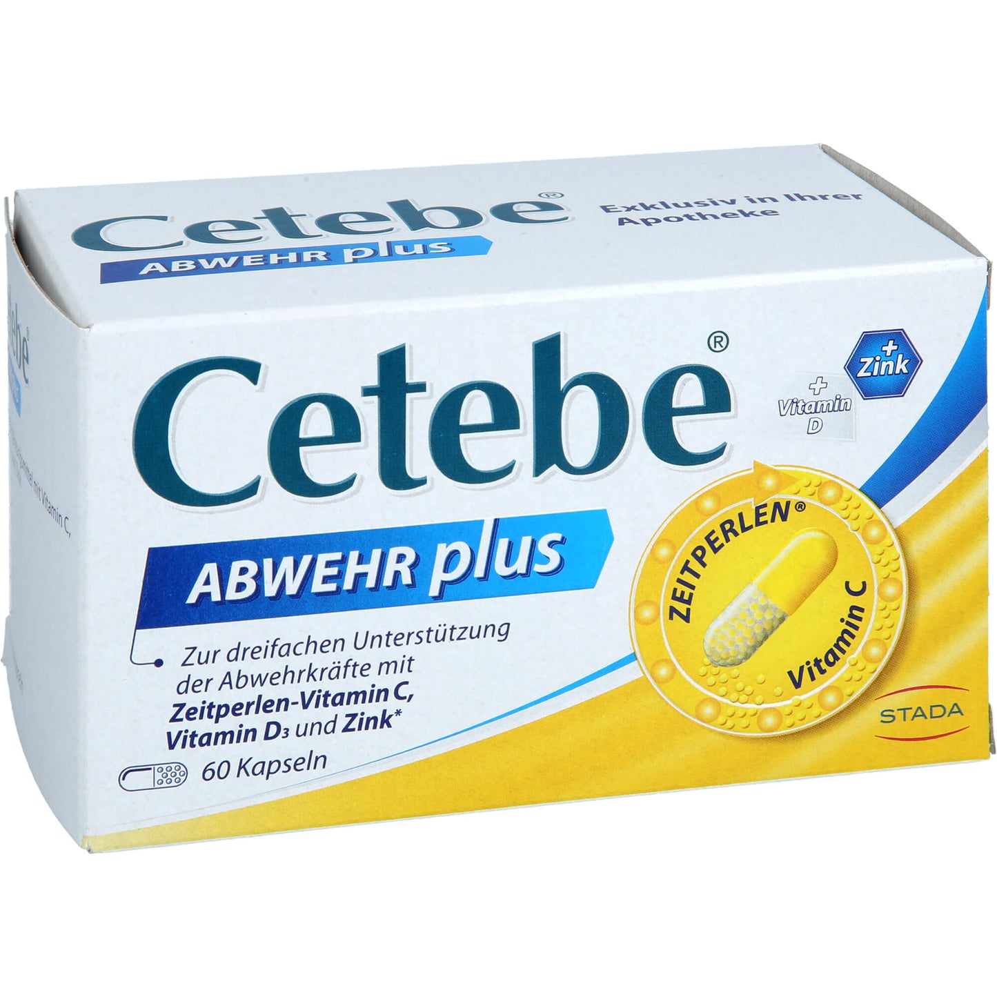 CETEBE ABWEHR plus Vitamin C+Vitamin D3+Zink Kaps. 60 St