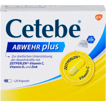 CETEBE ABWEHR plus Vitamin C+Vitamin D3+Zink Kaps. 120 St
