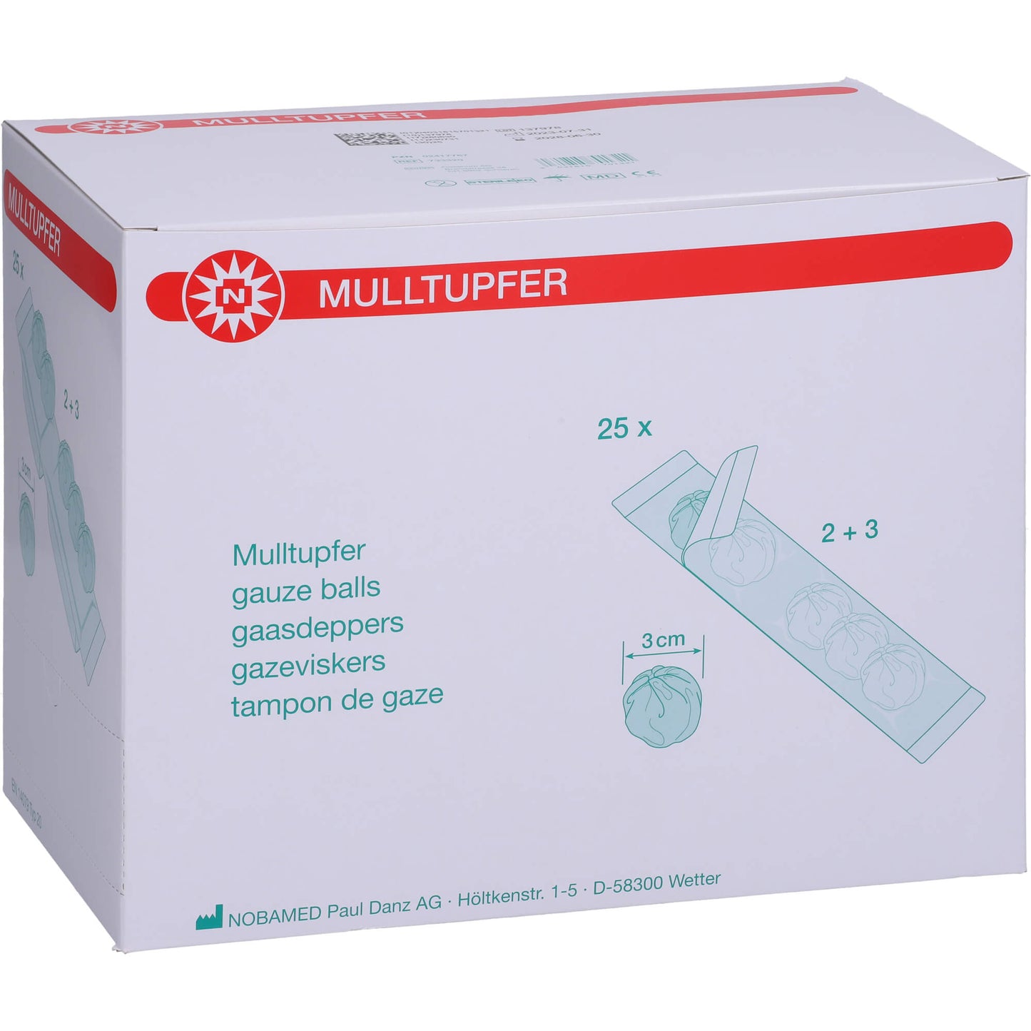 TUPFER Set 2+3 steril 25 St