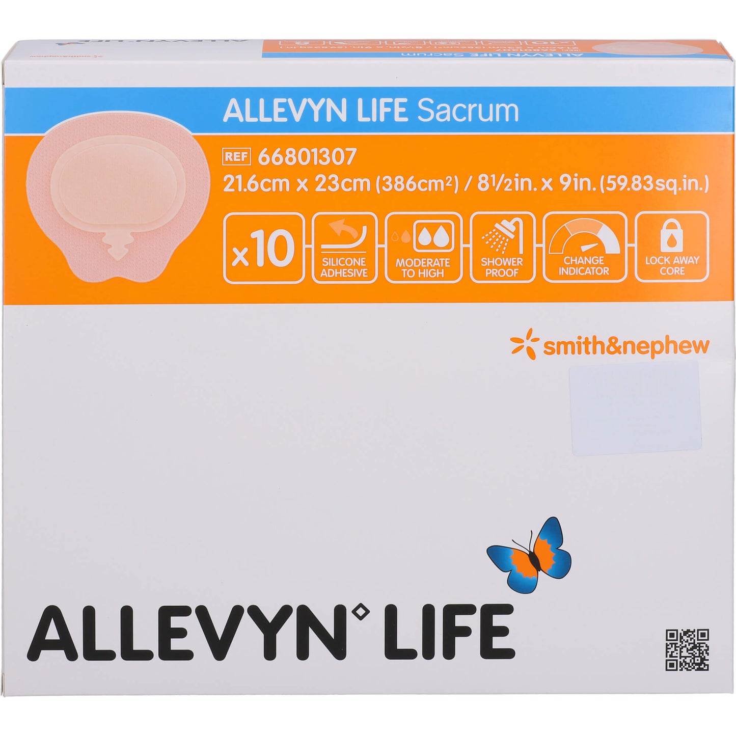 ALLEVYN Life Sacrum gr.21,6x23cm Silik.Schaumverb. 10 St