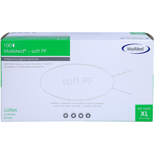 HANDSCHUHE Einmal Latex puderfrei XL 100 St