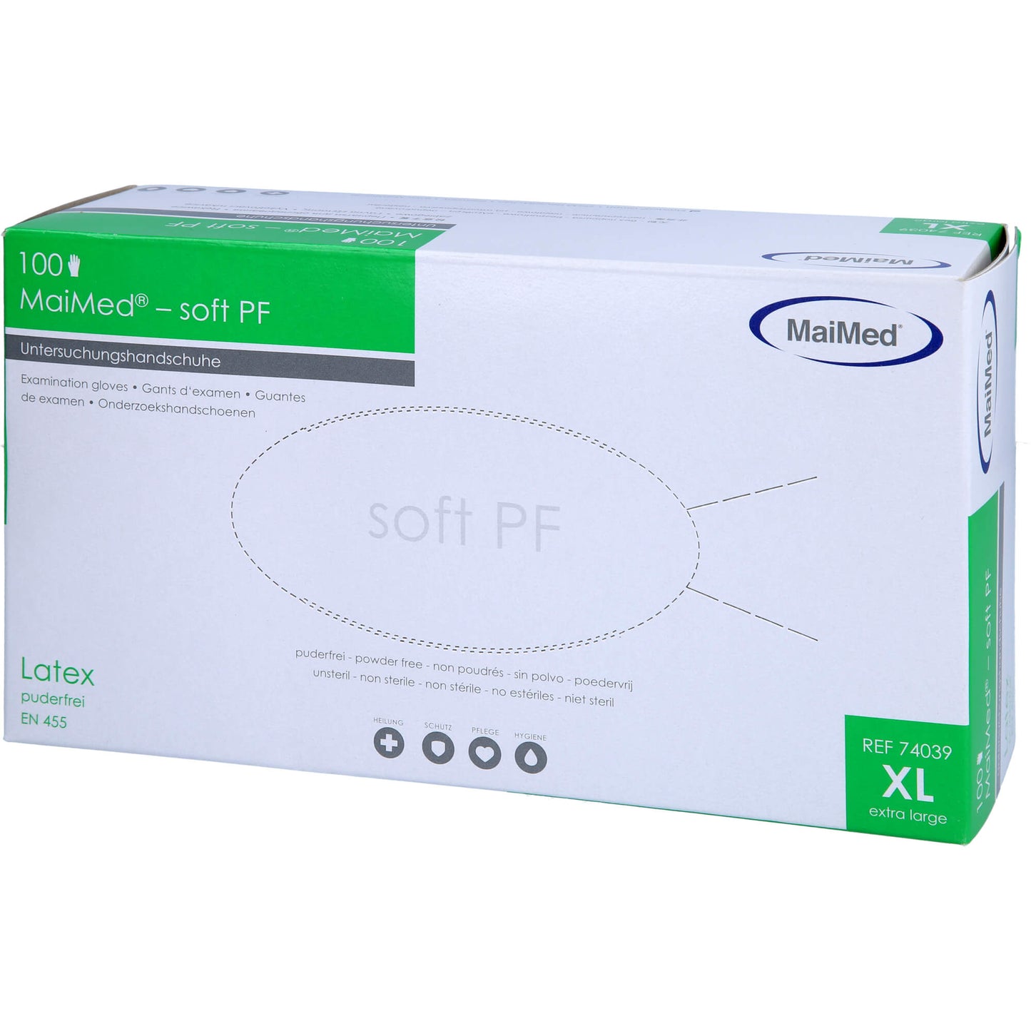 HANDSCHUHE Einmal Latex puderfrei XL 100 St
