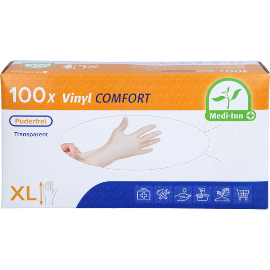 HANDSCHUHE Einmal Vinyl puderfrei XL 100 St