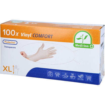 HANDSCHUHE Einmal Vinyl puderfrei XL 100 St