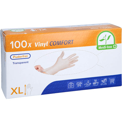 HANDSCHUHE Einmal Vinyl puderfrei XL 100 St