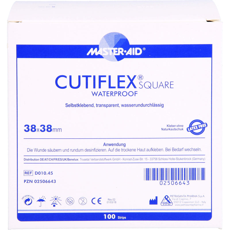 CUTIFLEX SQUARE 38X38MM ST 100 St