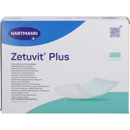 ZETUVIT Plus extrastarke Saugkompr.steril 20x25 cm 10 St
