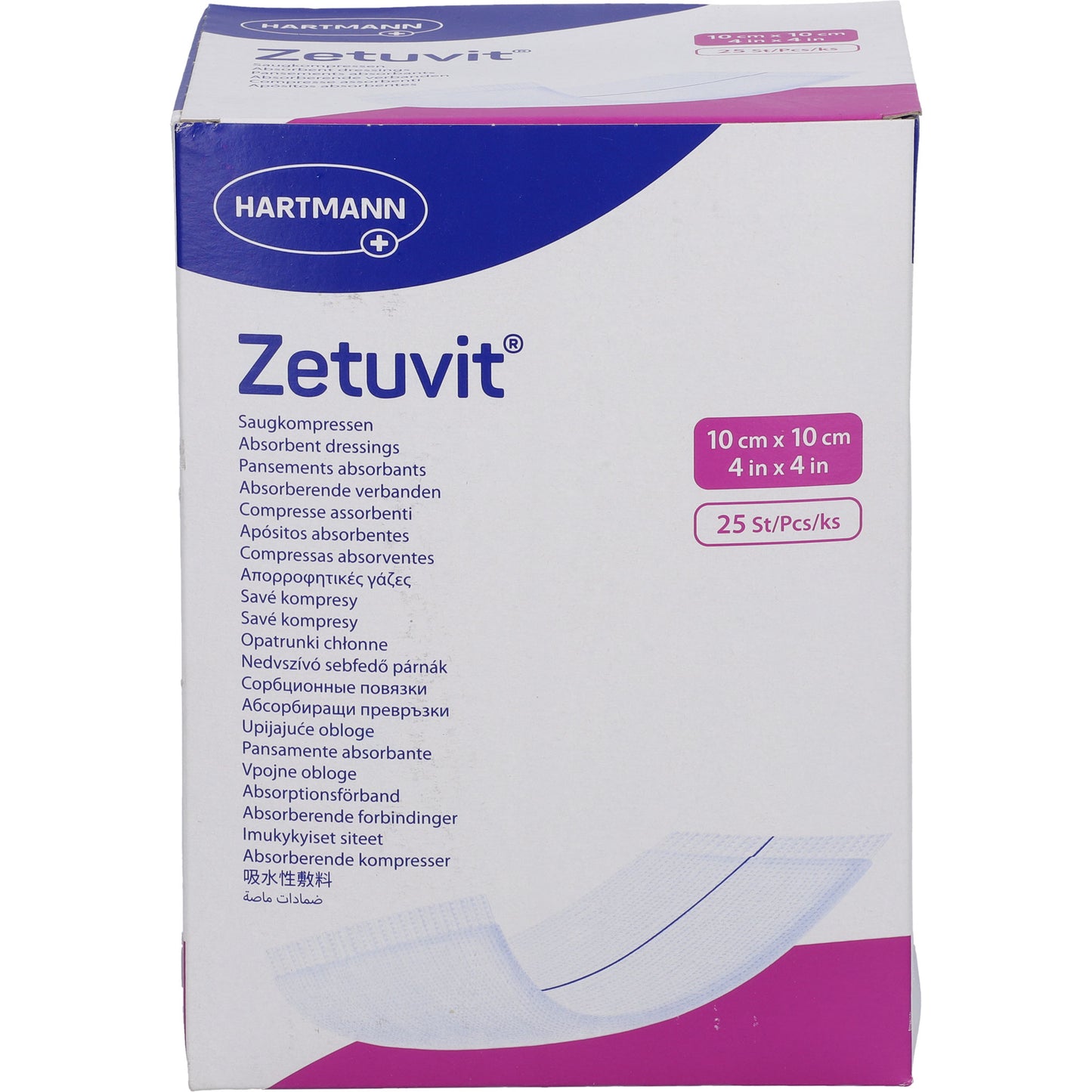 ZETUVIT Saugkompressen steril 10x10 cm 25 St