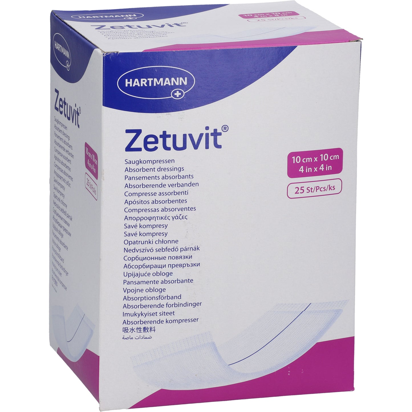ZETUVIT Saugkompressen steril 10x10 cm 25 St