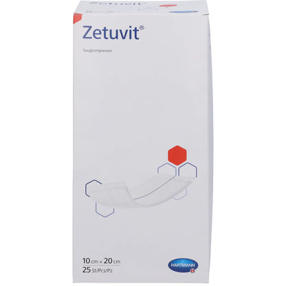 ZETUVIT Saugkompressen steril 10x20 cm 25 St