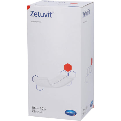 ZETUVIT Saugkompressen steril 10x20 cm 25 St