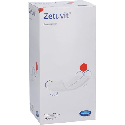 ZETUVIT Saugkompressen steril 10x20 cm 25 St