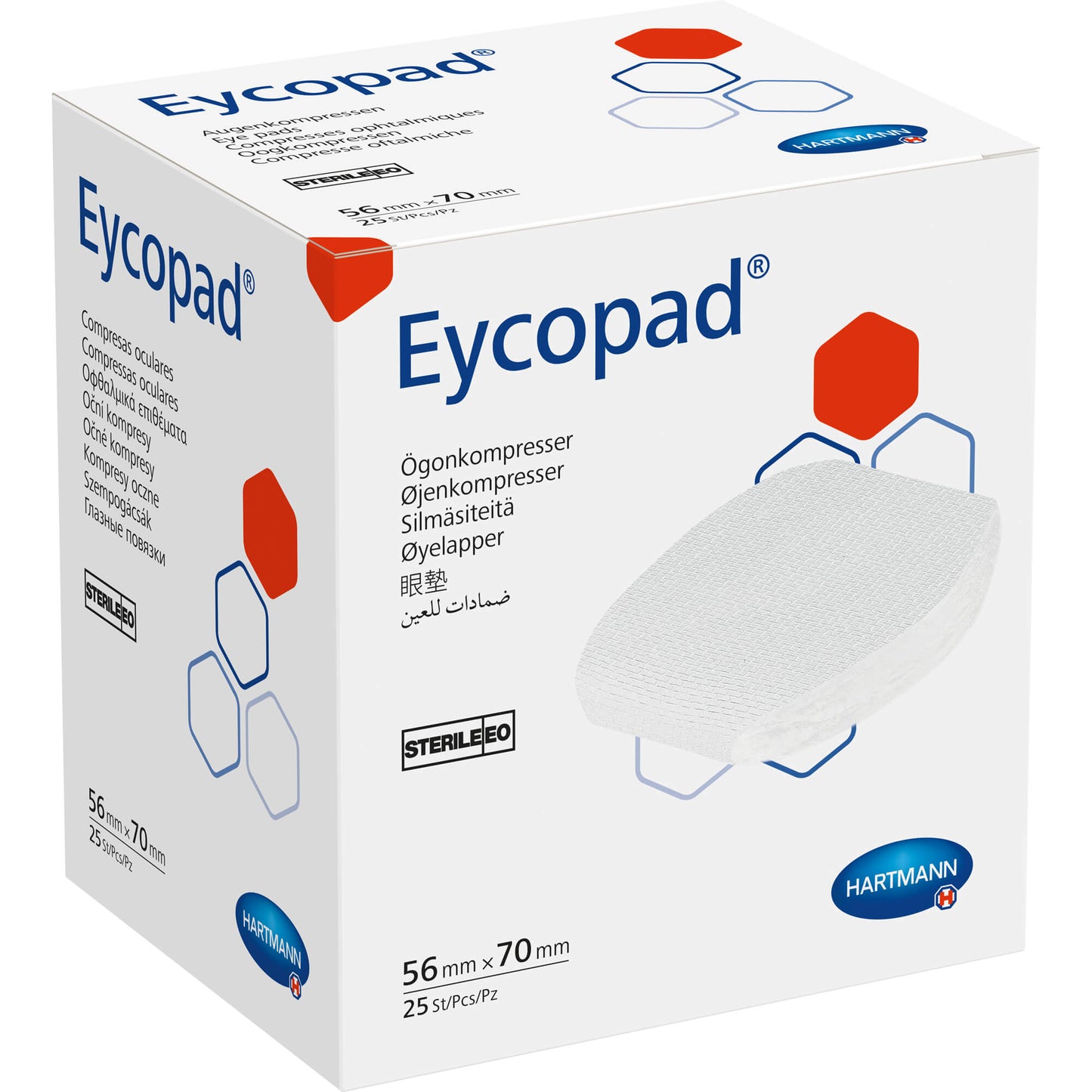 EYCOPAD Augenkompressen 56x70 mm steril 25 St