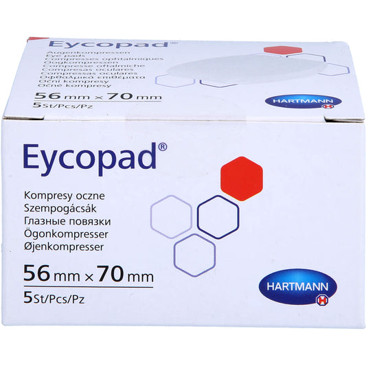 EYCOPAD Augenkompressen 56x70 mm unsteril 5 St