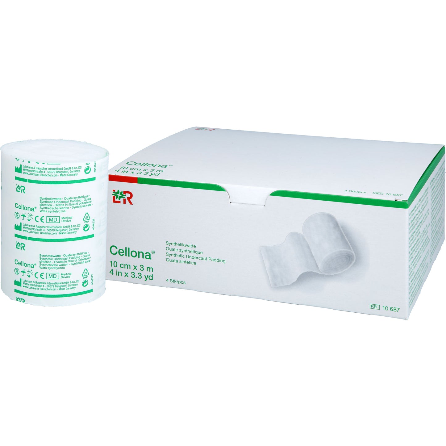 CELLONA Synthetikwatte 10 cmx3 m 4 St