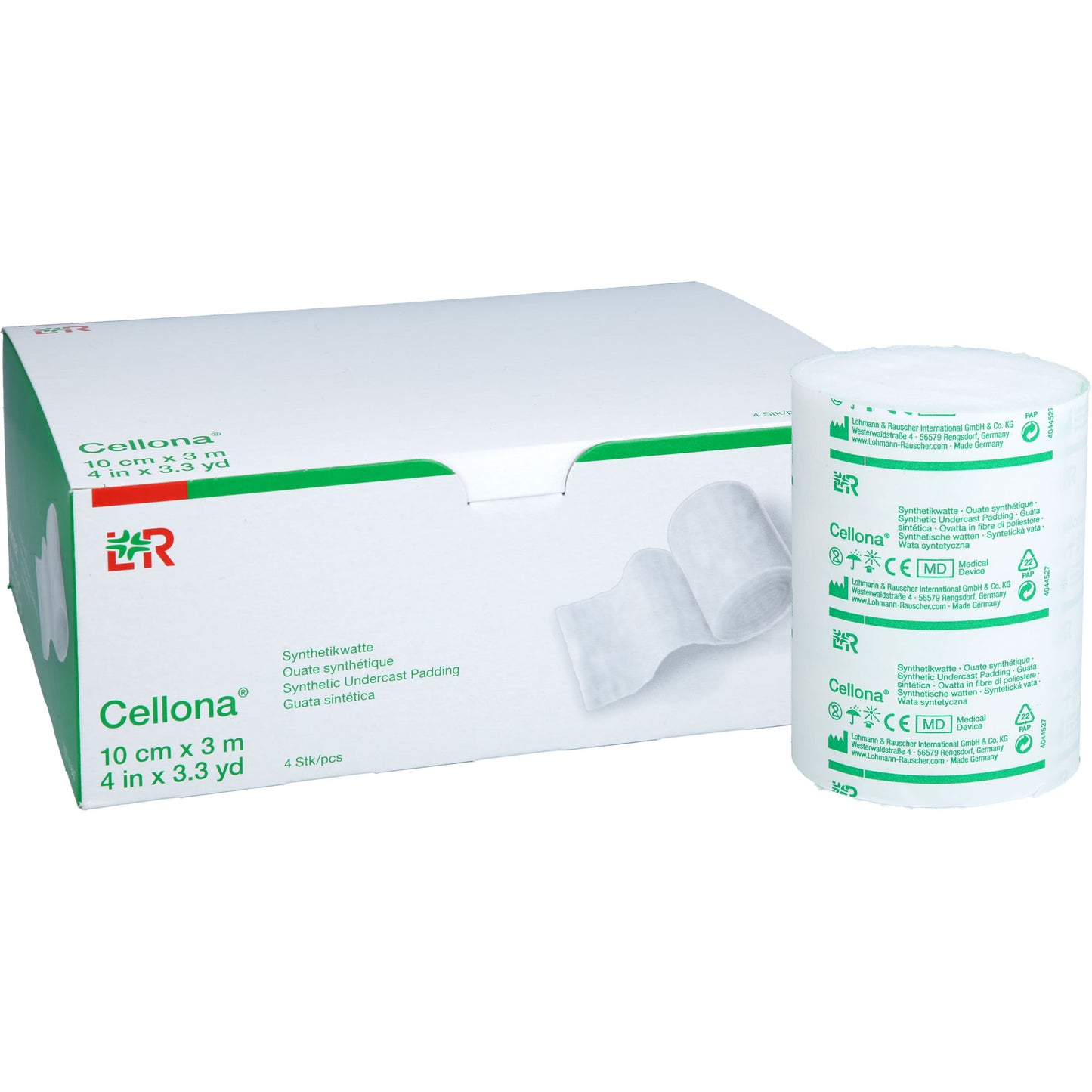 CELLONA Synthetikwatte 10 cmx3 m 4 St