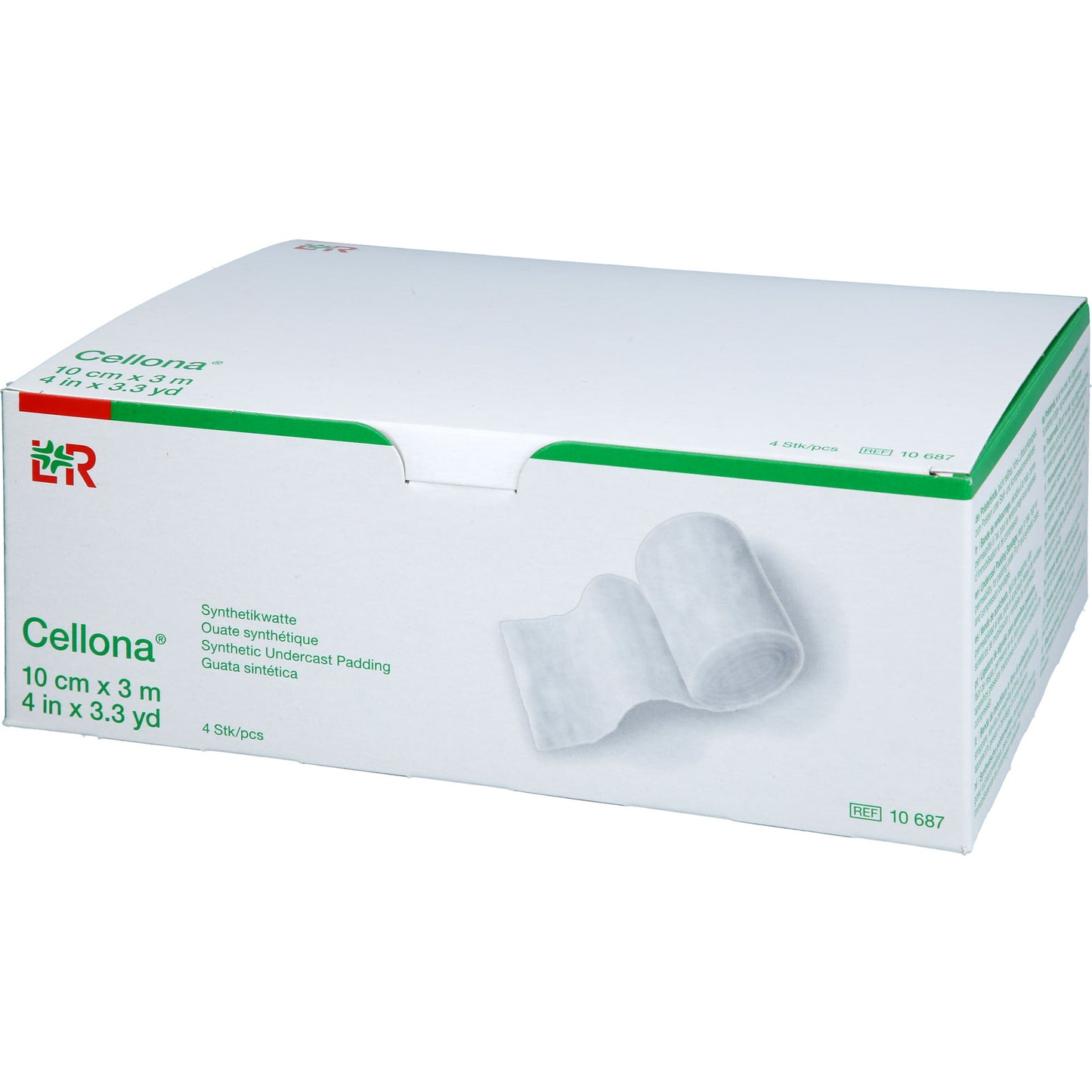 CELLONA Synthetikwatte 10 cmx3 m 4 St