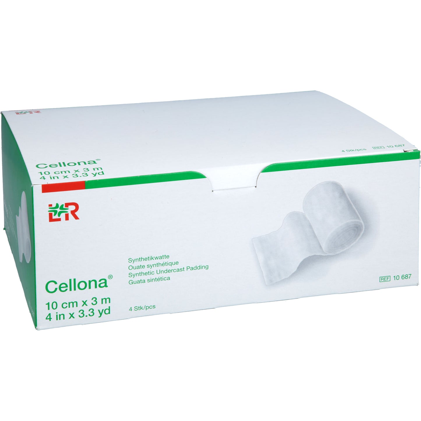 CELLONA Synthetikwatte 10 cmx3 m 4 St