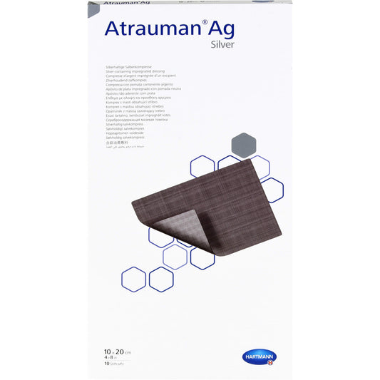 ATRAUMAN Ag 10x20 cm steril Kompressen 10 St