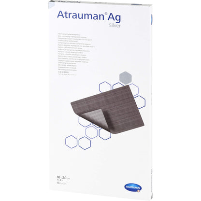 ATRAUMAN Ag 10x20 cm steril Kompressen 10 St