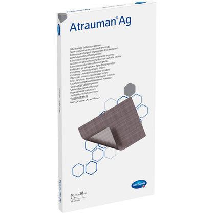 ATRAUMAN Ag 10x20 cm steril Kompressen 10 St