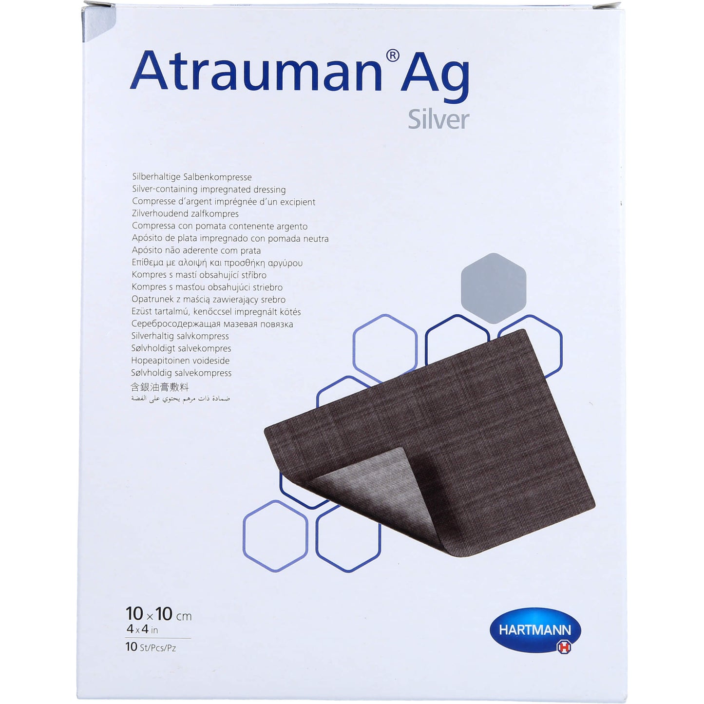 ATRAUMAN Ag 10x10 cm steril Kompressen 10 St