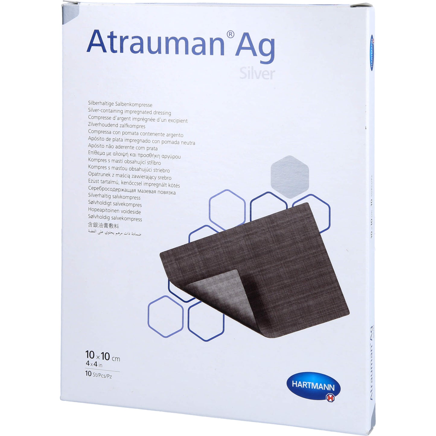 ATRAUMAN Ag 10x10 cm steril Kompressen 10 St