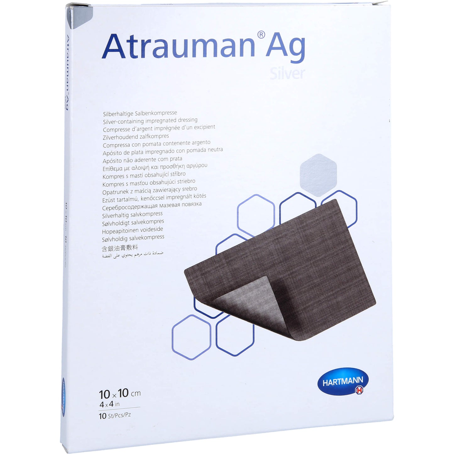 ATRAUMAN Ag 10x10 cm steril Kompressen 10 St
