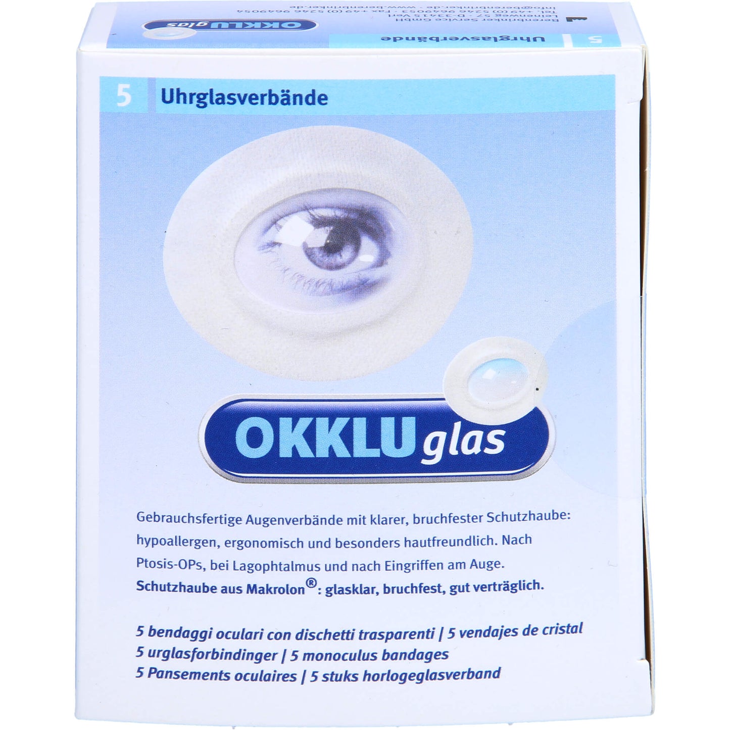OKKLUGLAS Uhrglasverband 5 St