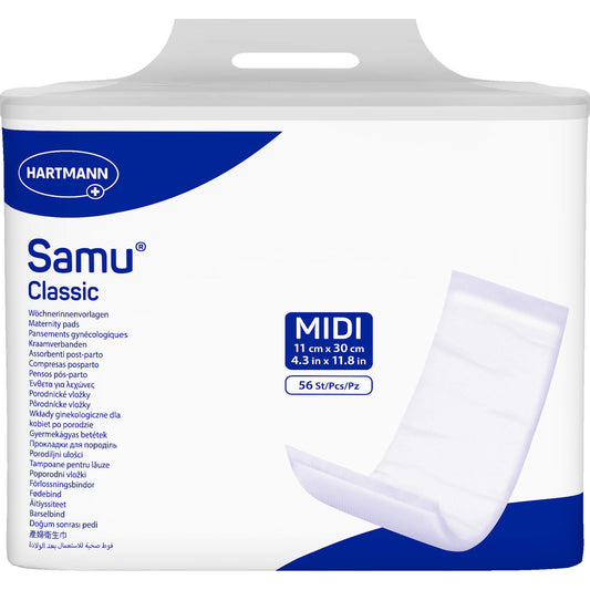 SAMU Wöchnerinnen Vorlagen Classic midi 11x30 cm 56 St