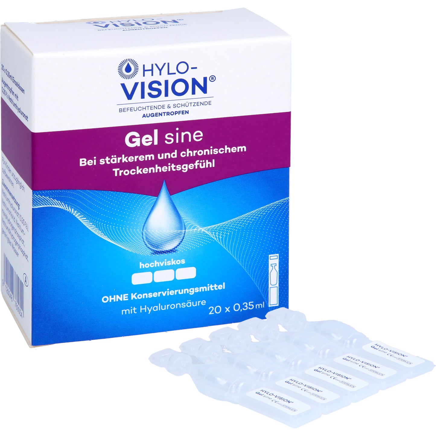 HYLO-VISION Gel sine Einzeldosispipetten 20X0.35 ml