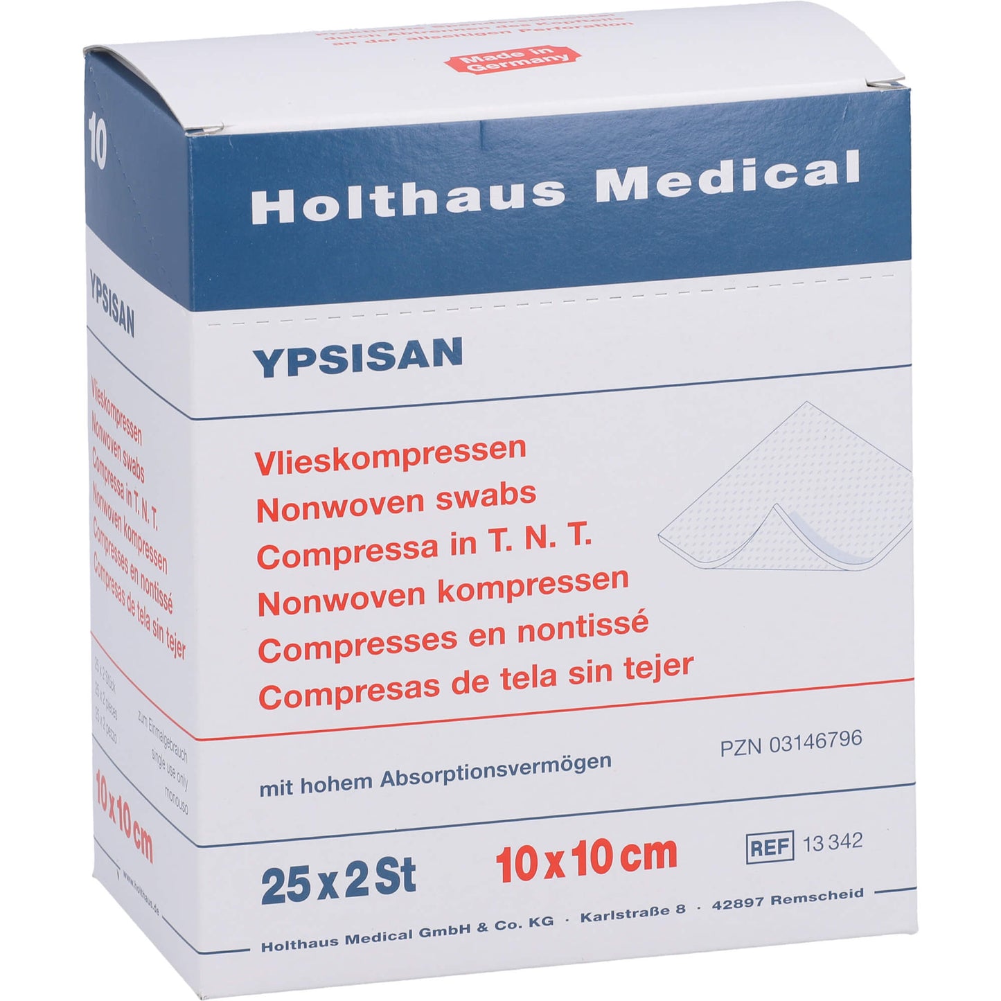 KOMPRESSEN YPSISAN 10x10 cm steril 25X2 St
