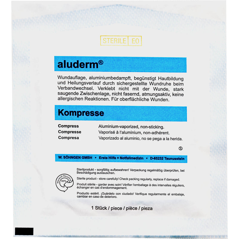 ALUDERM KOMPRESSE 10X15CM 1 St