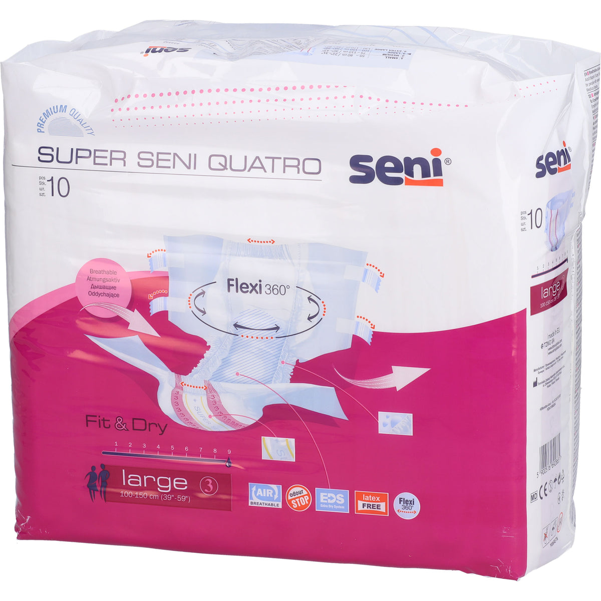 SENI Super Quatro Inkontinenzslip L 6X10 St
