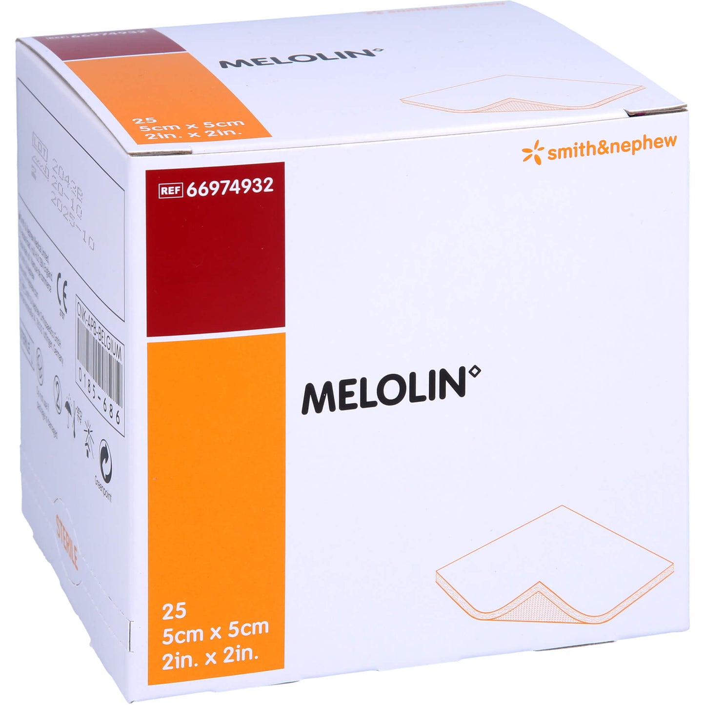 MELOLIN 5x5 cm Wundauflagen steril 25 St