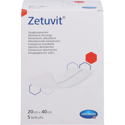 ZETUVIT Saugkompressen steril 20x40 cm 5 St