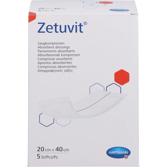 ZETUVIT Saugkompressen steril 20x40 cm 5 St