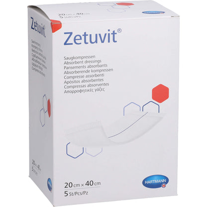 ZETUVIT Saugkompressen steril 20x40 cm 5 St