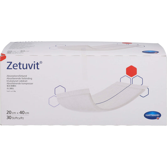 ZETUVIT Saugkompressen unsteril 20x40 cm 30 St