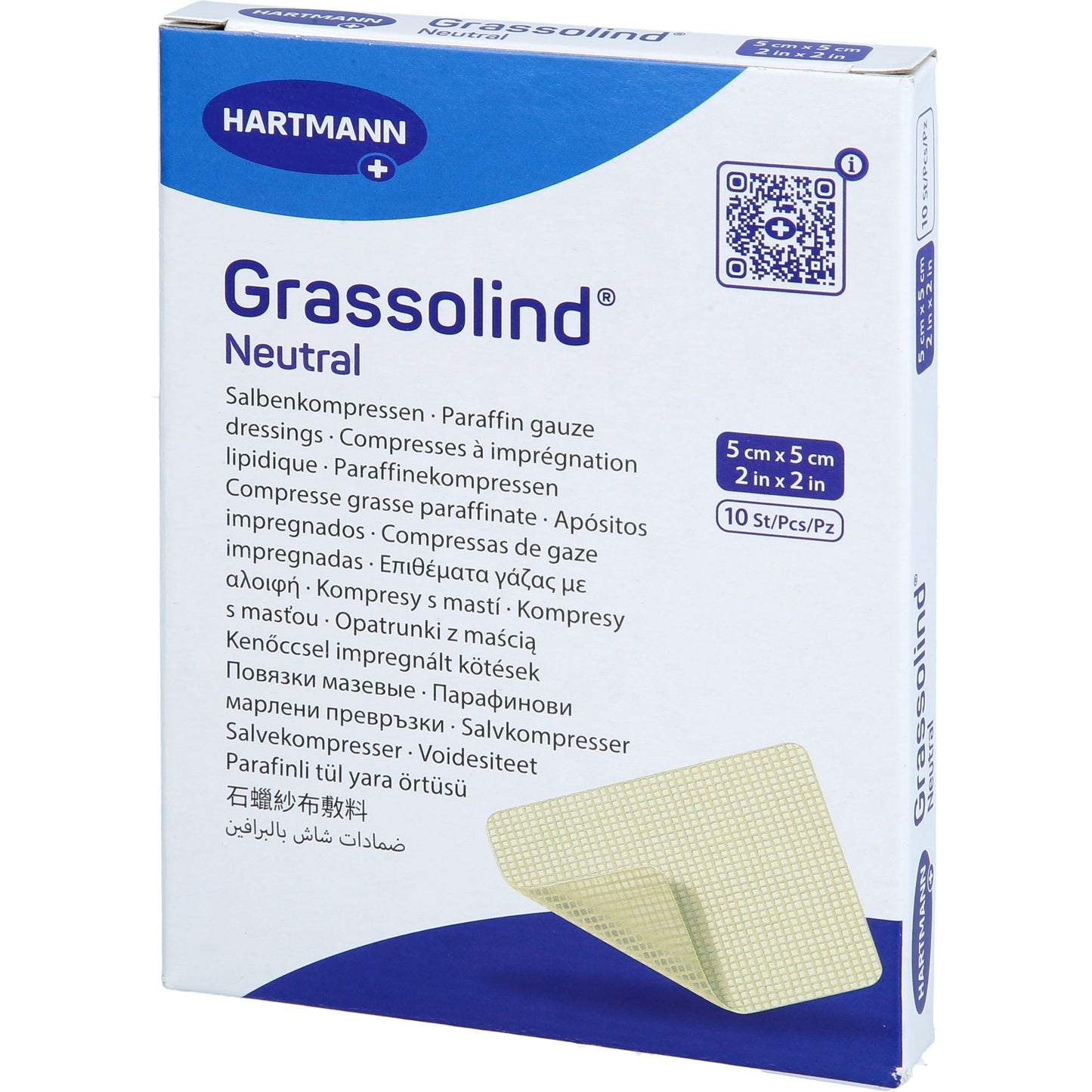 GRASSOLIND Salbenkompressen 5x5 cm steril 10 St