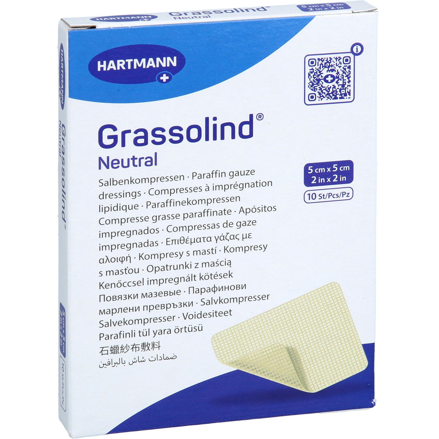 GRASSOLIND Salbenkompressen 5x5 cm steril 10 St