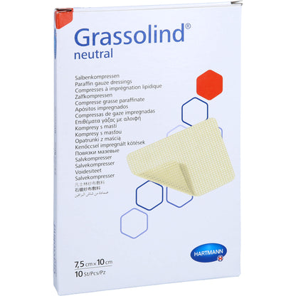 GRASSOLIND Salbenkompressen 7,5x10 cm steril 10 St