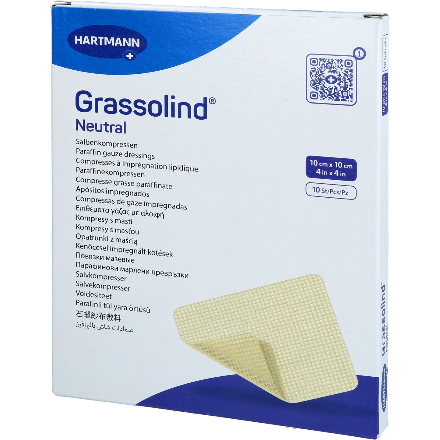 GRASSOLIND Salbenkompressen 10x10 cm steril 10 St