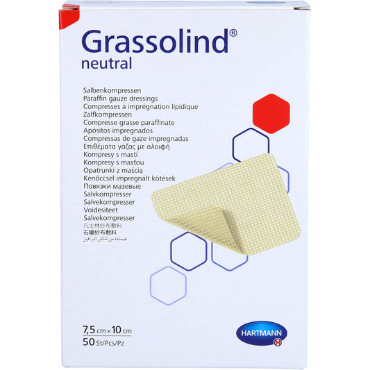 GRASSOLIND Salbenkompressen 7,5x10 cm steril 50 St